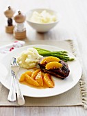 Duck Breast with Peaches