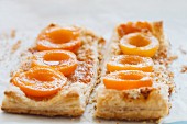 Puff pastry apricot slices