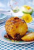 Grilled pineapple with star anise for Easter