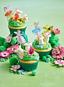 Fairy garden cupcakes