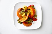 Autumnal oven-roasted vegetables with lemon tyme
