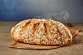 A loaf of multi-grain quark bread