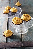 Pumpkin and chocolate cupcakes with chilli