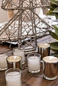 Elegant African decorations on table set for Christmas dinner