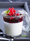 Panna cotta with a berry ragout