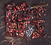 Christmas chocolate with dried fruit