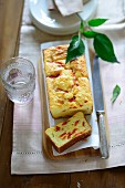 Parmesan cake with smoked peppers