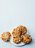 Apple cookies with dried apricots and oat milk