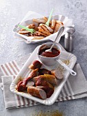 Curry sausage with radish fried (LCHF)