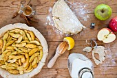 Ingredients for apple pie