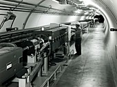 Tunnel of SPS particle accelerator CERN