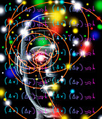 Particle tracks,equations and head