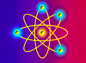 Computer graphic of a Beryllium atom