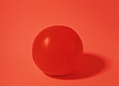 Red ball under red light
