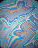 Interference pattern of oil film on water