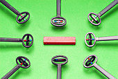 Magnetic probes around a bar magnet