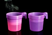 Thermochromatic plastic cups