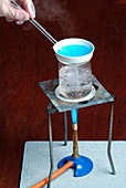 Heating copper sulphate solution