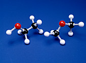 Ethanol and methoxymethane molecules