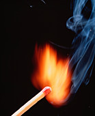 Match bursting into flame