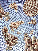 Molecular structures,computer artwork