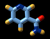 Vitamin B3 (nicotinamide) molecule