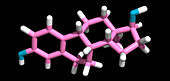 Oestradiol (oestrogen) molecule