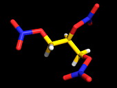 Nitroglycerin molecule,heart drug