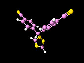 Letrozole chemotherapy drug molecule