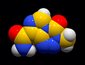 Temozolomide chemotherapy drug molecule