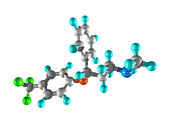 Fluoxetine drug molecule