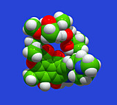 Rifampicin antibiotic molecule