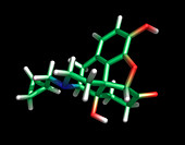 Naltrexone drug,molecular model