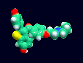 Raloxifene osteoporosis drug molecule