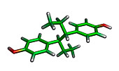 Diethylstilbestrol drug molecule