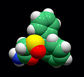 Modafinil narcolepsy drug molecule