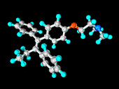 Tamoxifen chemotherapy drug molecule