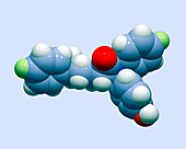Ezetimibe drug molecule