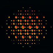 Titanium/nickel alloy diffraction pattern