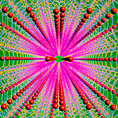 Molecular graphic of a zeolite crystal