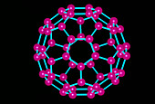 Computer graphics image of C60 fullerene