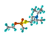 VX nerve agent molecule