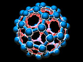Buckminsterfullerene molecule,artwork