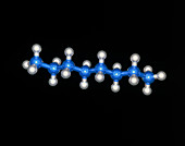 Petrol constituent n-octane molecule