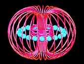 Computer art of spherical harmonic function