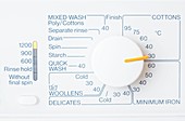 Domestic washing machine dial