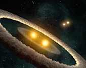 HD 98800 planetary system,artwork