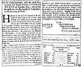 Dedication page for 17th century almanac