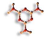 Melamine,molecular model