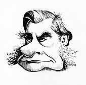 Thomas Huxley,caricature
